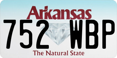 AR license plate 752WBP