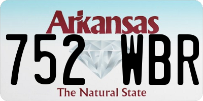 AR license plate 752WBR