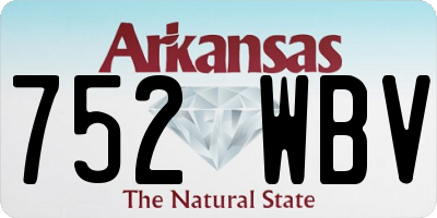AR license plate 752WBV