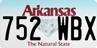 AR license plate 752WBX