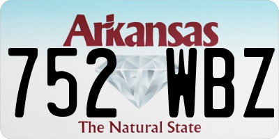 AR license plate 752WBZ