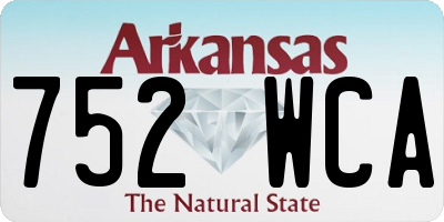 AR license plate 752WCA