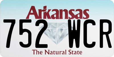 AR license plate 752WCR
