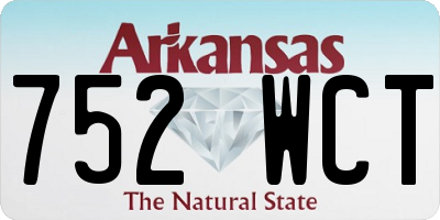 AR license plate 752WCT