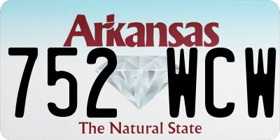 AR license plate 752WCW