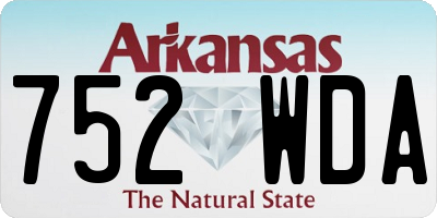 AR license plate 752WDA