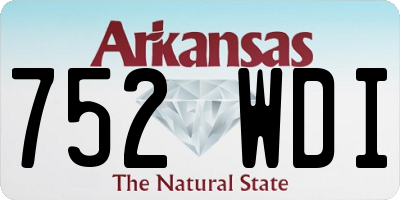 AR license plate 752WDI