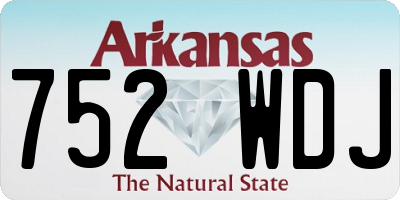 AR license plate 752WDJ