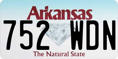 AR license plate 752WDN
