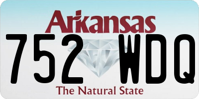 AR license plate 752WDQ