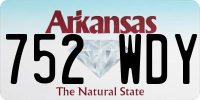 AR license plate 752WDY