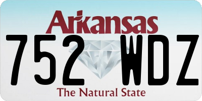 AR license plate 752WDZ