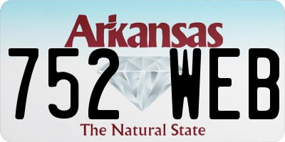 AR license plate 752WEB