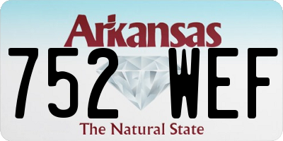 AR license plate 752WEF