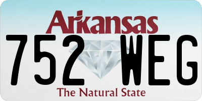 AR license plate 752WEG