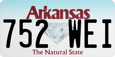 AR license plate 752WEI