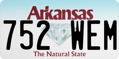 AR license plate 752WEM