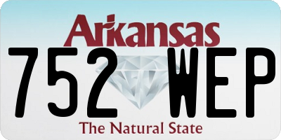 AR license plate 752WEP