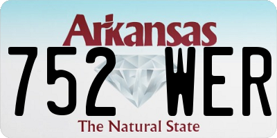 AR license plate 752WER