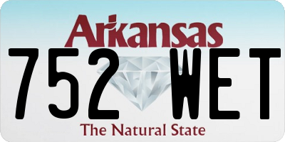 AR license plate 752WET