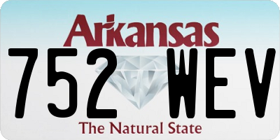 AR license plate 752WEV