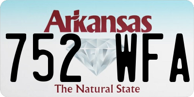AR license plate 752WFA