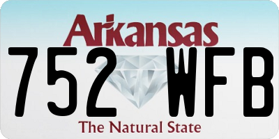 AR license plate 752WFB