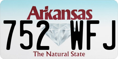 AR license plate 752WFJ