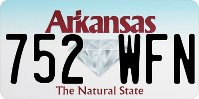AR license plate 752WFN