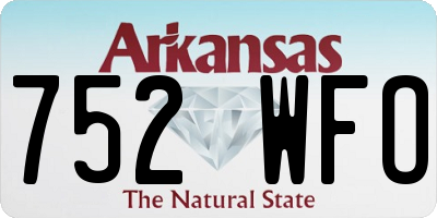 AR license plate 752WFO