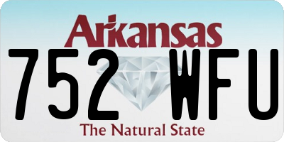 AR license plate 752WFU