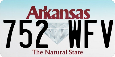 AR license plate 752WFV