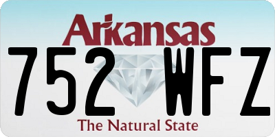 AR license plate 752WFZ