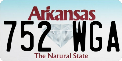 AR license plate 752WGA