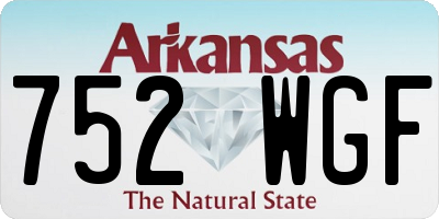AR license plate 752WGF