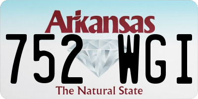 AR license plate 752WGI