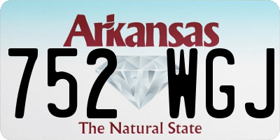 AR license plate 752WGJ