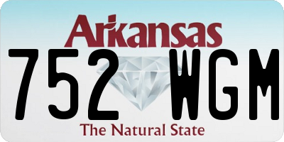 AR license plate 752WGM