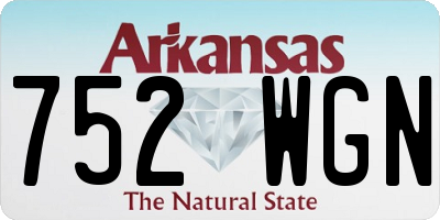 AR license plate 752WGN