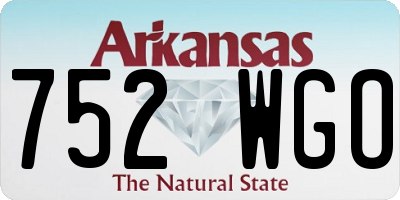 AR license plate 752WGO