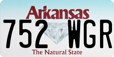 AR license plate 752WGR
