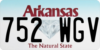 AR license plate 752WGV