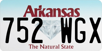 AR license plate 752WGX