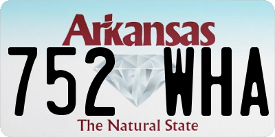 AR license plate 752WHA