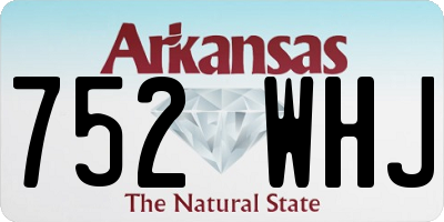AR license plate 752WHJ