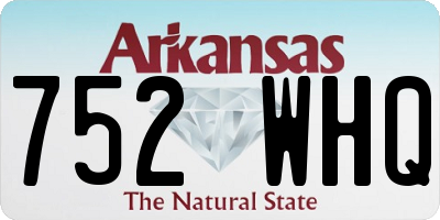 AR license plate 752WHQ