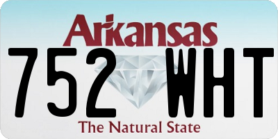 AR license plate 752WHT