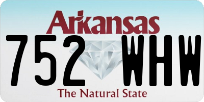 AR license plate 752WHW