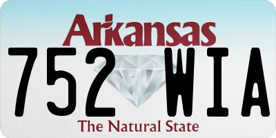 AR license plate 752WIA