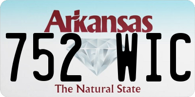 AR license plate 752WIC